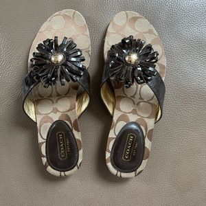 Coach Logo Jacquard Flip Flop